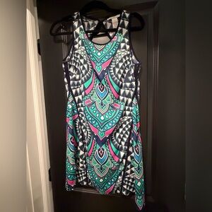 Laundry by Design Multicolor Geometric Mini Dress